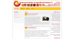Desktop Screenshot of kinderhospiz-baden.org